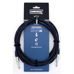 Guitar cable REAN connectors straight black 6m